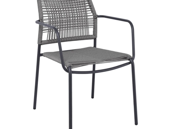 Πολυθρόνα Βεράντας-Κήπου Luigi Ε6723,2 52x61x79cm Anthracite-Grey