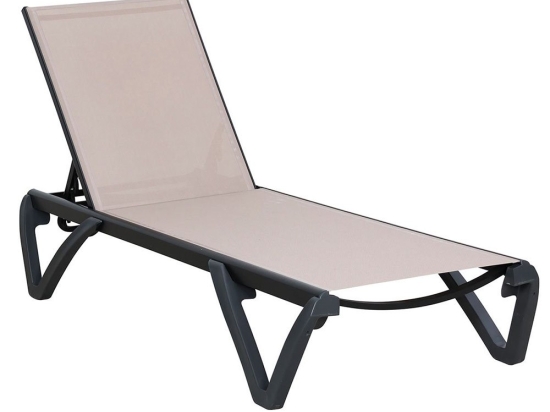 Ξαπλώστρα Capri Ε3383,2 68/58x190x30cm Beige-Black