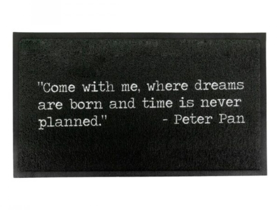 Πατάκι Εισόδου Peter Pan -AMDMW-DREAMSARE-7040 70x40cm Black-White Artsy Mats 70x40
