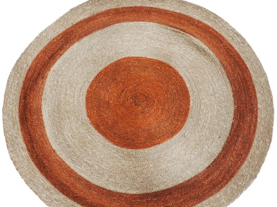 Χαλί Γιούτας 00.02.23154 Natural-Terracotta 120X120cm Round