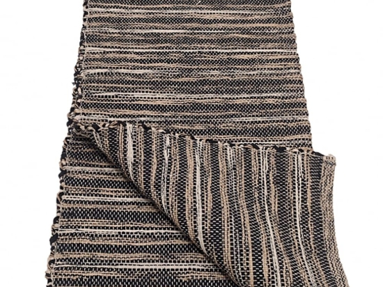 Χαλί Γιούτας Με Ρίγα 00.02.23541 Natural-Black 90Χ140cm