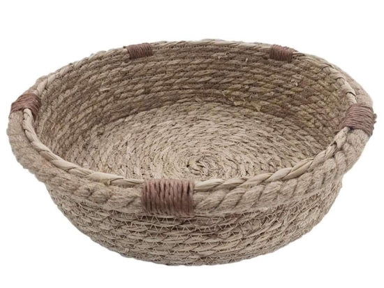 Καλάθι - Πιατέλα 00.06.61298 Με Κοτσίδα 36x9,5cm Ψάθινο Natural Ψάθα
