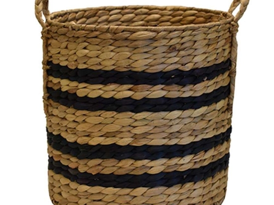 Καλάθι Με Σχέδιο 00.06.66135 Φ30x30cm Υδροϋάκινθου Black Υδροϋάκινθος