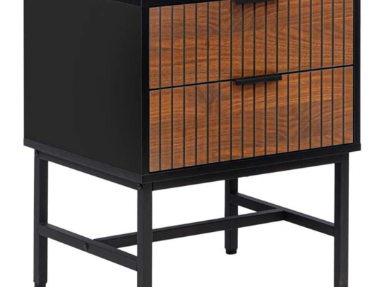 Κομοδίνο 0016-225-049 48x40x60cm Black-Oak