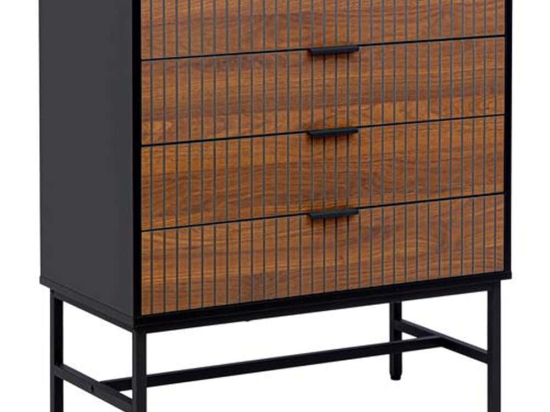Συρταριέρα 0016-225-051 80x40x90cm Black-Oak