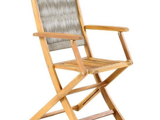 Πολυθρόνα Αναδιπλούμενη 0020-224-043 54x60x92cm Walnut-Beige