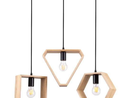 Φωτιστικό Οροφής Elise 00682 E27 76x8x130cm Natural-Black GloboStar