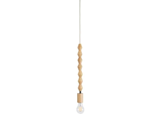 Φωτιστικό Οροφής Κρεμαστό Beads 00699 1xE27 IP20 4x43cm Beige GloboStar