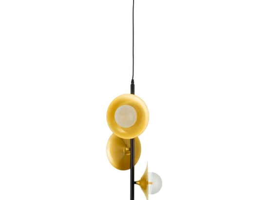 Φωτιστικό Οροφής Joliet 00781 3xG9 Με Πλέγμα Φ28x63cm Black-Gold GloboStar