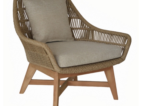 Πολυθρόνα Barbara/L-Rattan 01-00-2836 76x59x78cm Taupe