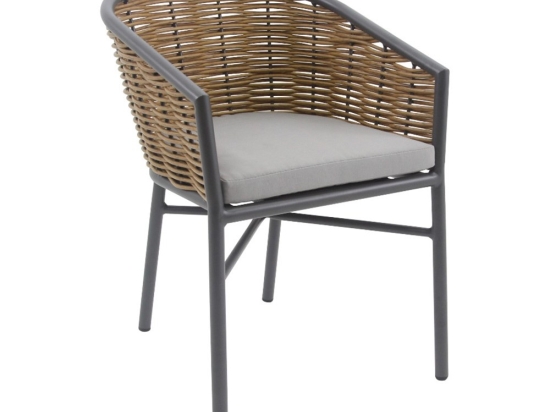 Πολυθρόνα Ripon/P 01-00-2855 63x56x80cm Anthracite-Brown