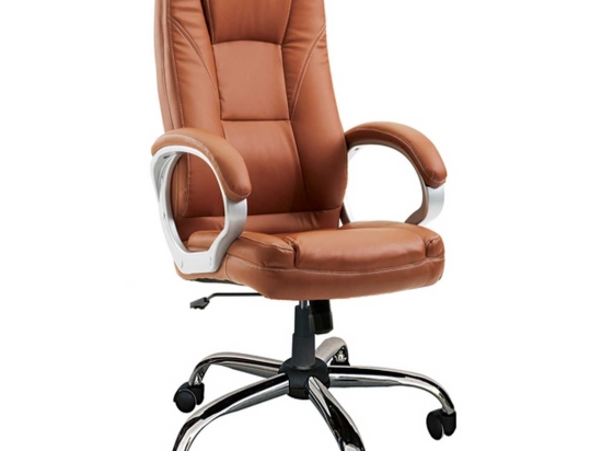 Πολυθρόνα Γραφείου Bs5600 Ch Brown 01-0629 63Χ70Χ45-55cm