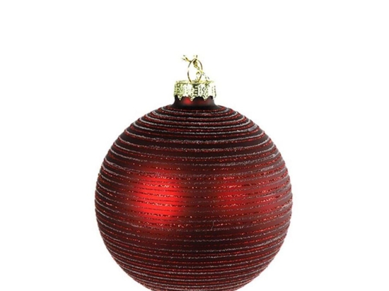 Χριστουγεννιάτικη Μπάλα 8cm Red-Gold
