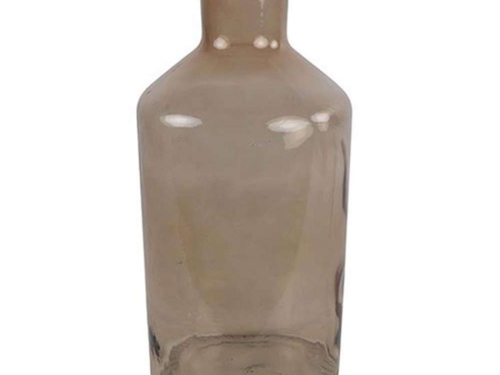 Βάζο - Μπουκάλι 013.786149 24x52cm Γυάλινο Light Brown Γυαλί
