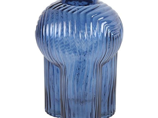 Βάζο 013.802314 Φ20x30cm Γυάλινο Blue Γυαλί
