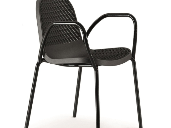 Πολυθρόνα Nervi/P 02-00-0777 58x58x80cm Black