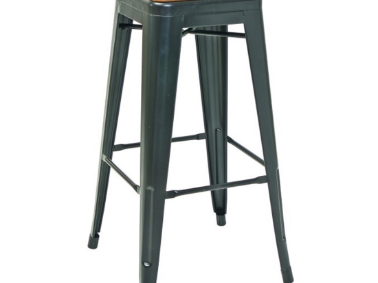 Σκαμπό Μπαρ Dolix/S-W 02-00-0785 43x43x79cm Anthracite-Oak