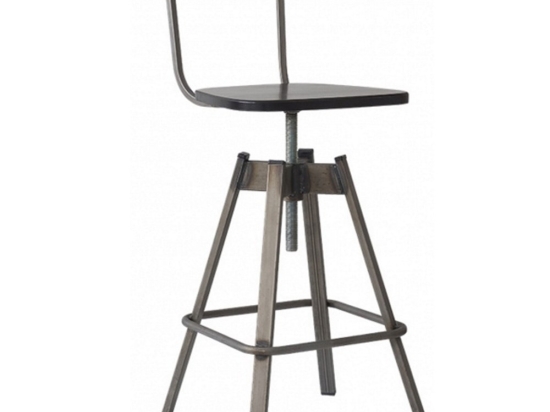 Σκαμπό Μπαρ Turku-S-W 02-00-0833 49x44x97cm Venge-Grey