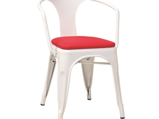 Καρέκλα Dolix/P-V 02-00-0960 48x50x73cm White-Red
