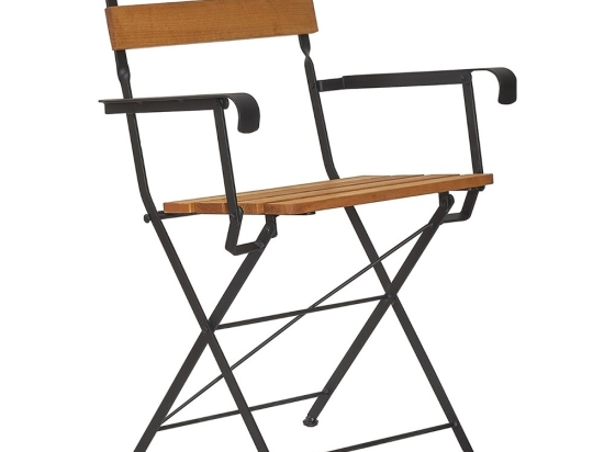 Καρέκλα Πτυσσόμενη Bistro/P-W 02-00-0997 49x58x85cm Black-Oak