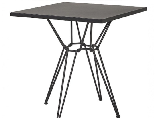 Τραπέζι Κήπου Cologne/T4 02-00-1029 60x60x74cm Black