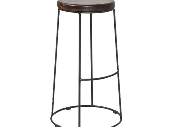 Σκαμπό Μπαρ Noe/S 02-00-1072 45x45x76cm Black-Walnut