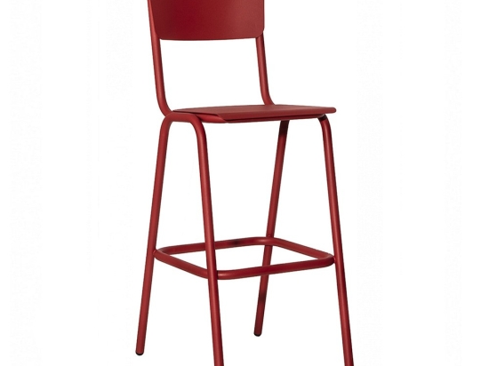 Σκαμπό Μπαρ School/S-M 02-00-1106 55x44x116cm Red