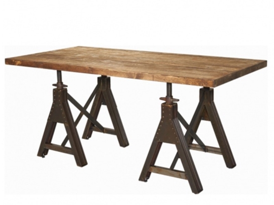 Τραπέζι Cavalleto/TD-F 02-00-1291 200x100x75cm Taupe-Walnut