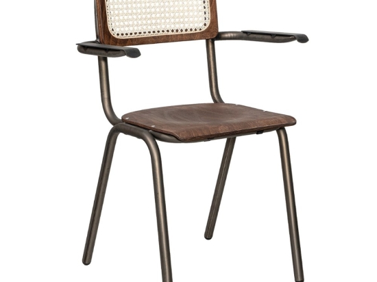 Καρέκλα School/P-2R 02-00-1401 50x58x82cm Anthracite-Walnut