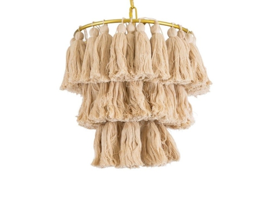 Φωτιστικό Οροφής Κρεμαστό Missoula 02084 Boho 1xE27 IP20 30x40cm Beige GloboStar