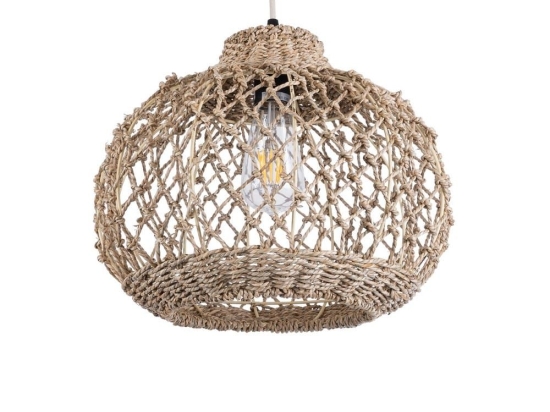 Φωτιστικό Οροφής Κρεμαστό Ecuador 02115 Boho 1xE27 IP20 35x28cm Beige GloboStar