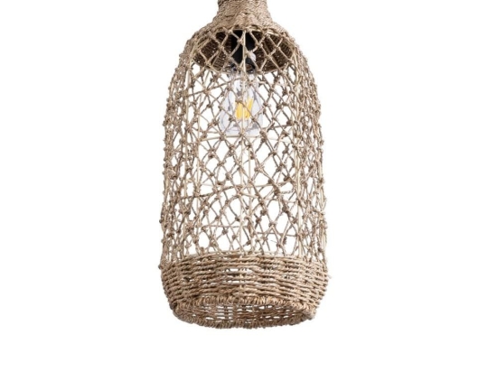 Φωτιστικό Οροφής Κρεμαστό Ecuador 02116 Boho 1xE27 IP20 23x50cm Beige GloboStar