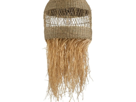 Φωτιστικό Οροφής Κρεμαστό Saintlucia 02161 Boho 1xE27 IP20 66x120cm Khaki-Beige GloboStar