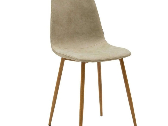 Καρέκλα Bella 029-000129 44x50x88cm Grey-Green Μέταλλο,Τεχνόδερμα