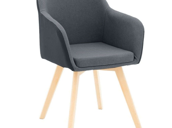 Πολυθρόνα Safira 029-000144 57x58x84cm Black-Natural Ξύλο,PU