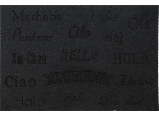 Πατάκι Εισόδου 05.862361003 Bonjour Black 40Χ60