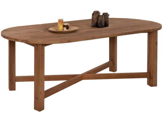 Τραπέζι Kutai HM9640 200x90x75cm Natural Ξύλο