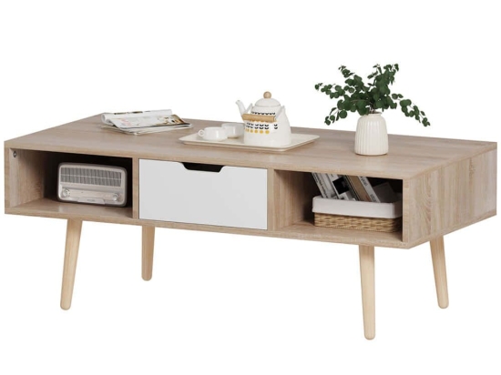 Τραπέζι Σαλονιού Krener HM9877.04 104x50x42cm Sonoma-White