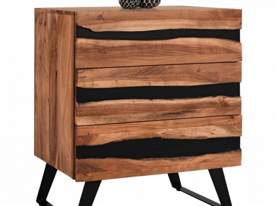 Συρταριέρα Alicia HM8361.11 Από Μασίφ Ξύλο Ακακίας 80x38x86cm Natural
