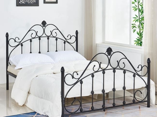 Κρεβάτι 150Χ200 Black HM576.01 Διπλό Μέταλλο