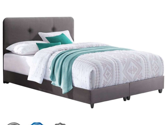 Κρεβάτι Dolores HM637.10 Για Στρώμα 150x200cm Βελούδινο Grey Διπλό Βελούδο