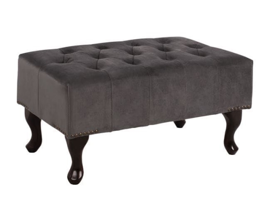 Ταμπουρέ Υποπόδιο Grey T.Chesterfield Emma 80x46x42Y εκ.HM226.10