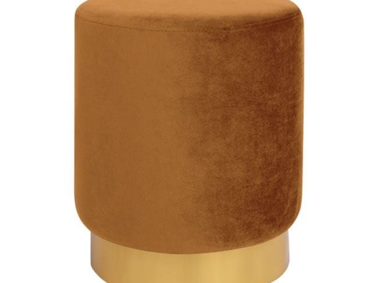Σκαμπό Levy HM8408.09 Gold Φ35x43Υ εκ. Βελούδο