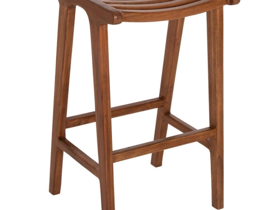 Σκαμπό Bar Bundy HM6130 45x40x75cm Walnut Ξύλο