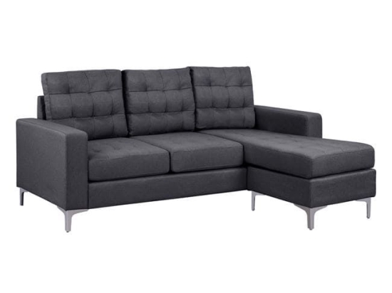 Καναπές Γωνία Αναστρέψιμη Santino HM3152.01 Grey 192X129X82Y εκ. Ύφασμα