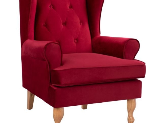 Πολυθρόνα Μπερζέρα Red Brandon 81Χ83Χ101Υ εκ.HM3073.14 Βελούδο