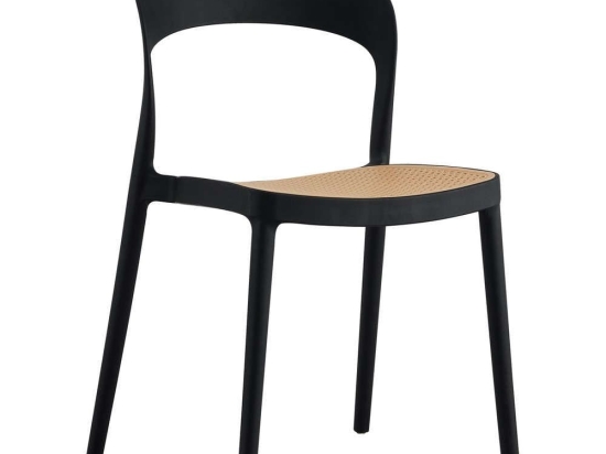 Καρέκλα Πολυπροπυλένιου HM5936.02 41x53x81cm Beige-Black