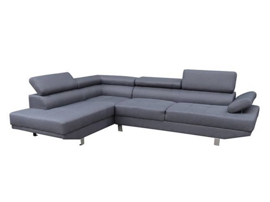 Καναπές Γωνία Αριστερή HM3085.10L Grey 266x212x87 εκ. Ύφασμα