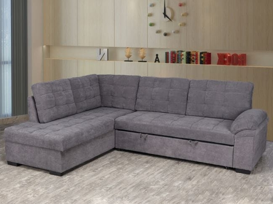Καναπές Κρεβάτι Jade Αριστερή Γωνία Dark Grey HM3144.02L Ύφασμα