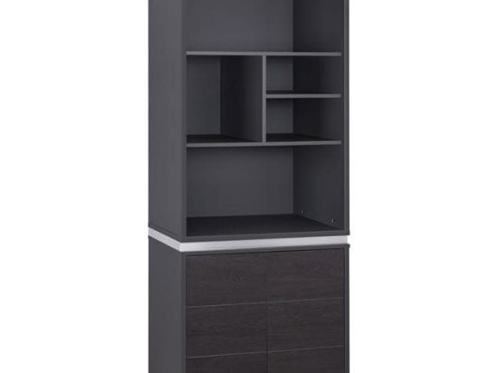 Βιβλιοθήκη Γραφείου Επαγγελματική Grey-Wenge Rosewood HM2090 81,5Χ40Χ200Υ εκ.
